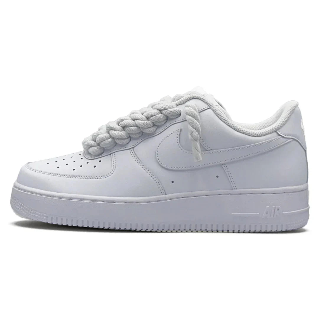 AF1 WHITE - WHITE ROPE LACES