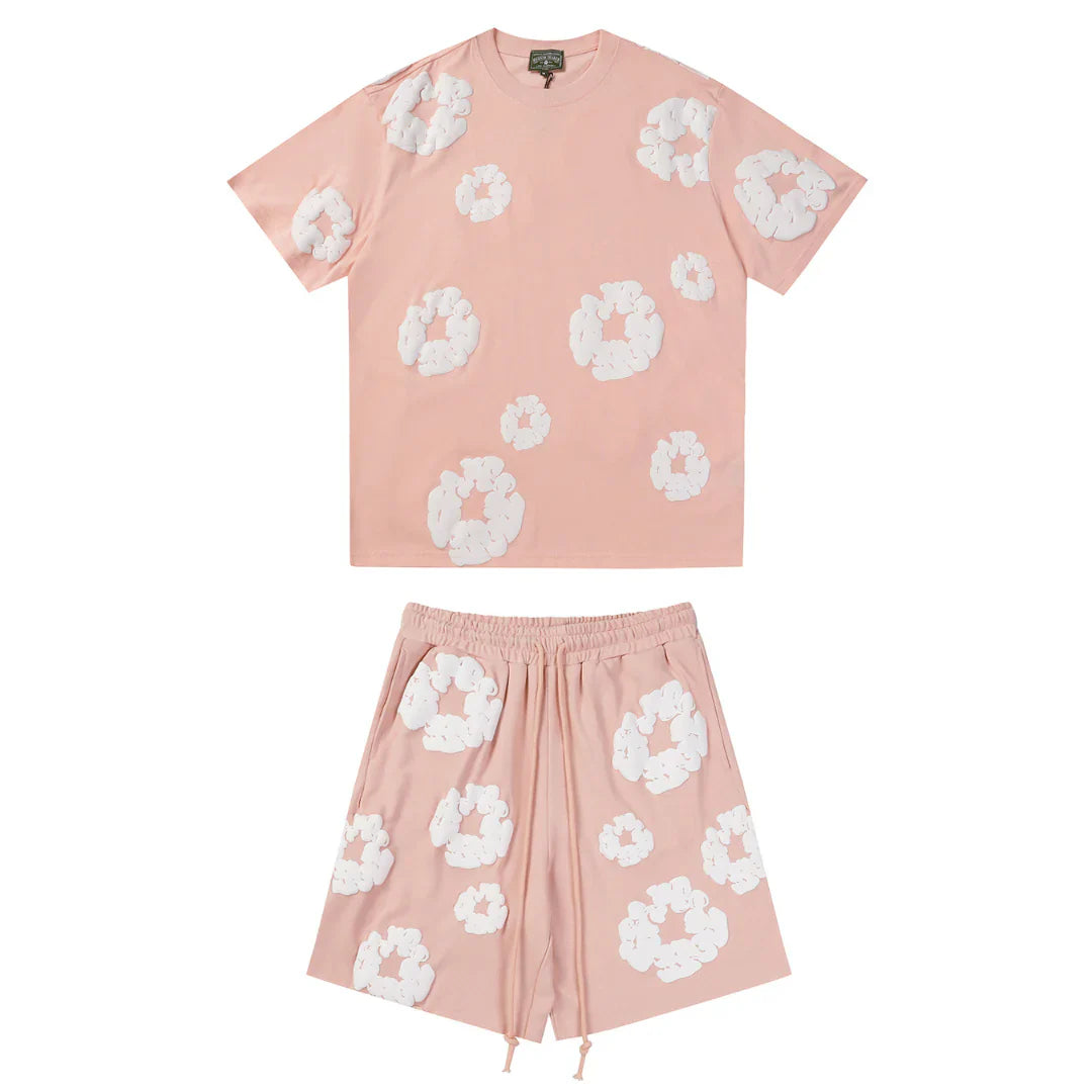DENIM TEARS PINK SHORT SET