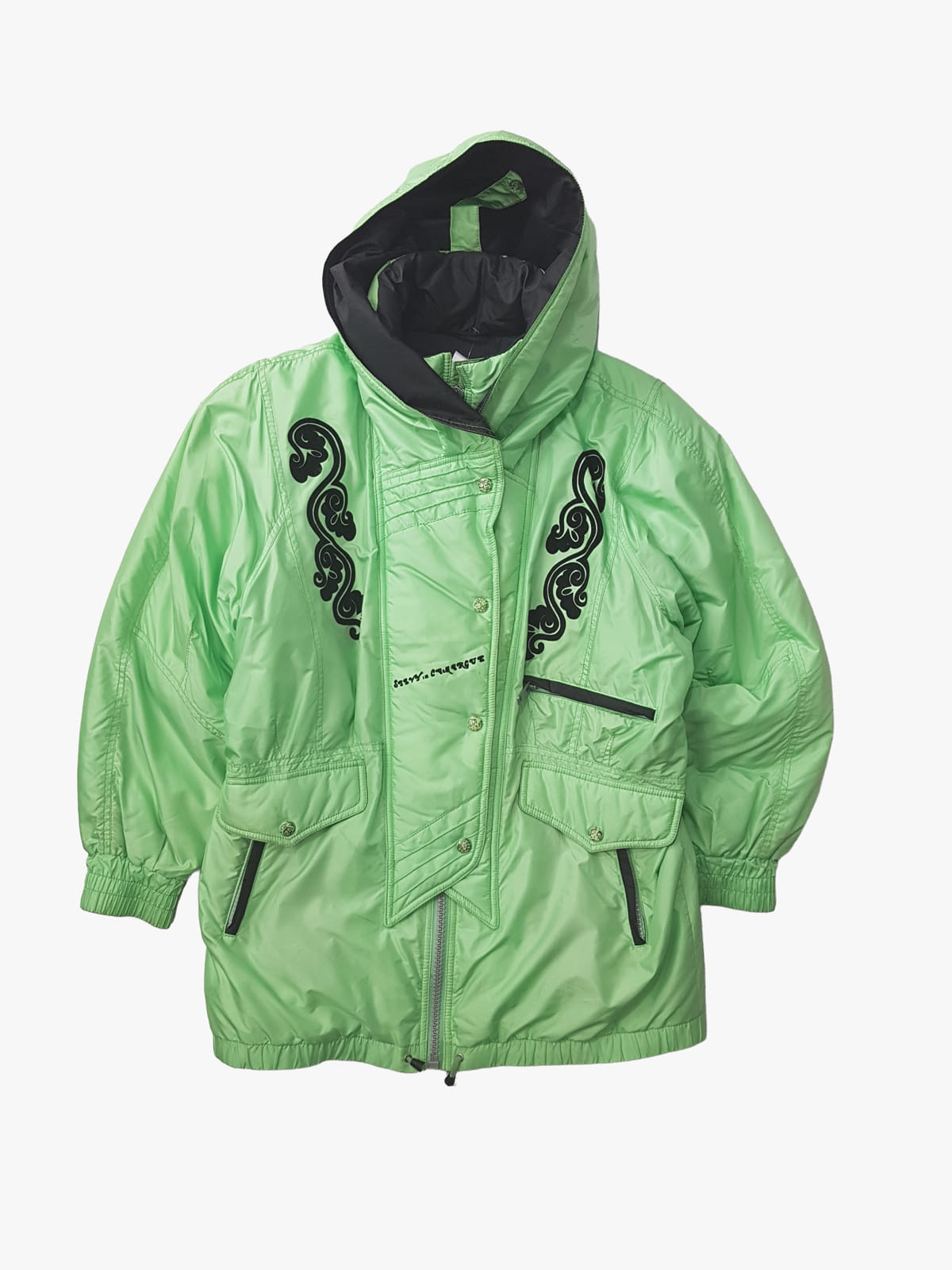Winter in Camargue cazadora nieve con capucha vintage M