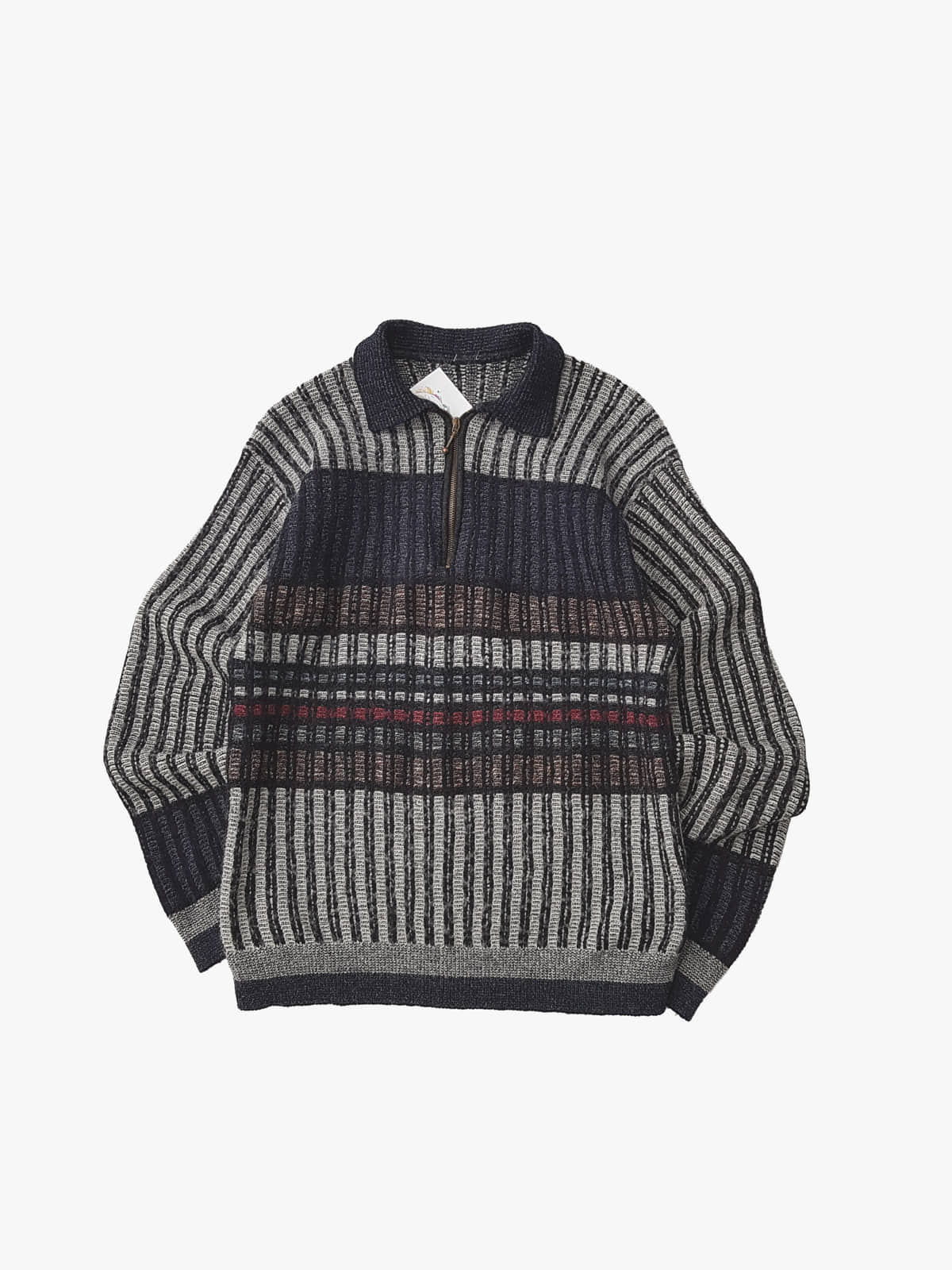 Jersey 1/4 cuello polo vintage S/M