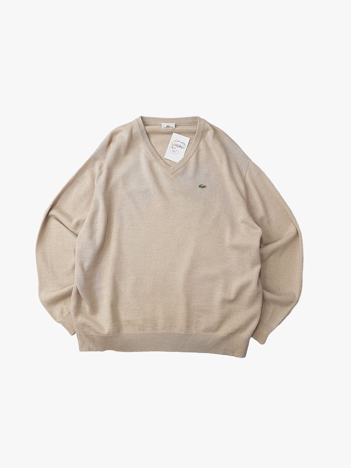 Lacoste jersey cuello pico lana con coderas XXL