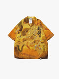 Hundred Continet camisa manga corta estampada dragón XXL