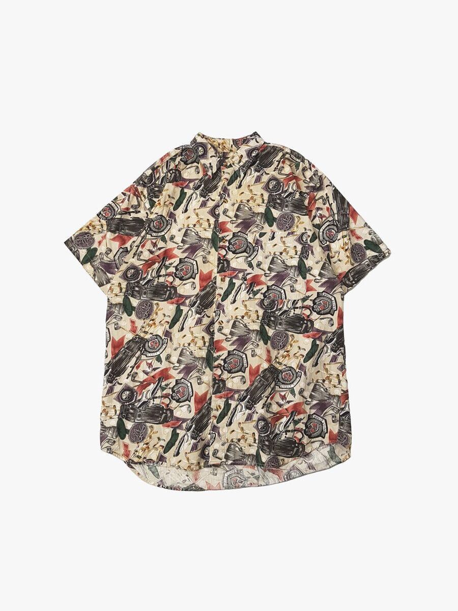 Hunting Horn camisa estampada manga corta XL