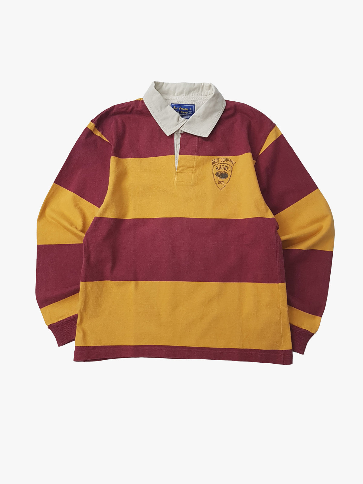 Best Company polo rugby manga larga vintage XL