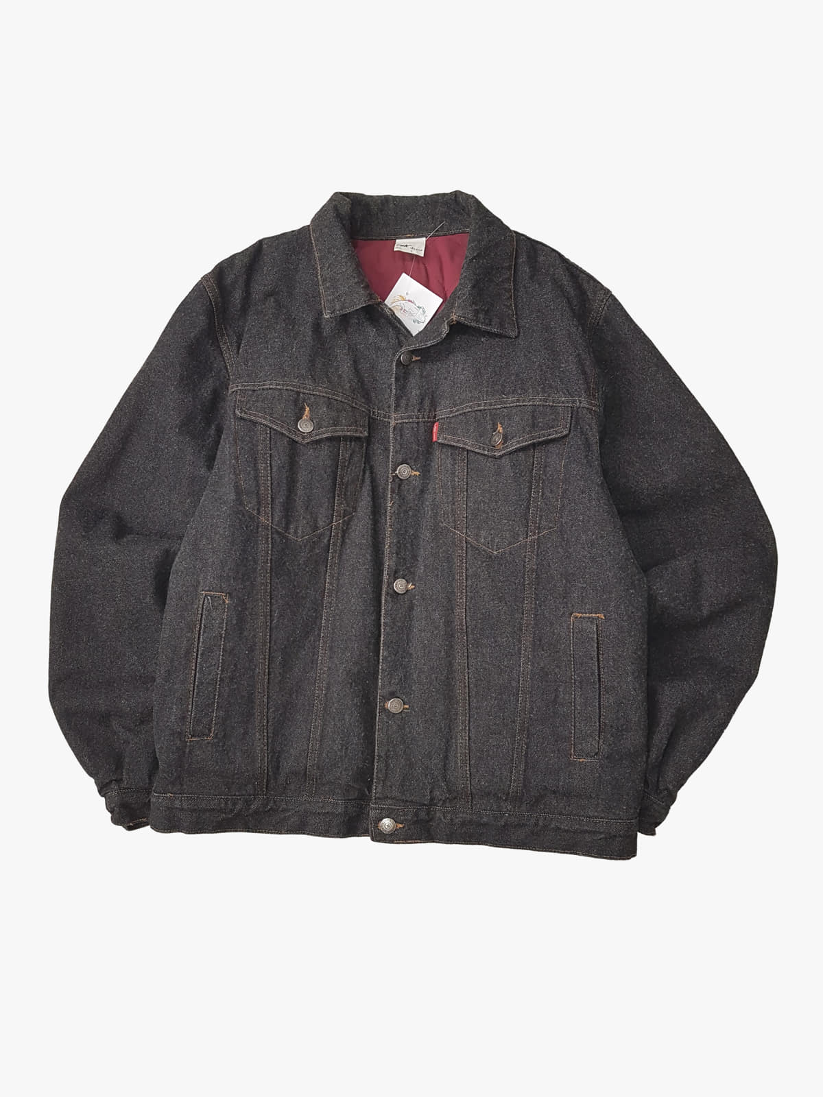 Rok Jeans cazadora vaquera con forro vintage L
