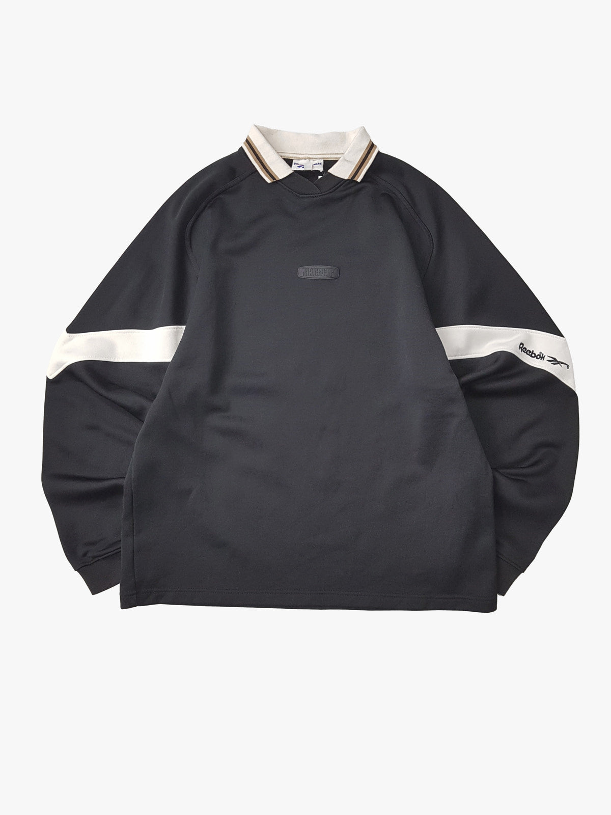 Reebok Blacktop sudadera cuello polo vintage XL