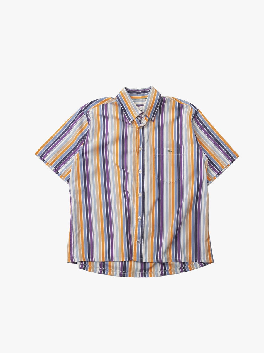 Lacoste camisa manga corta rayas boxy fit M