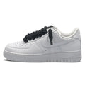 AF1 WHITE - BLACK ROPE LACES