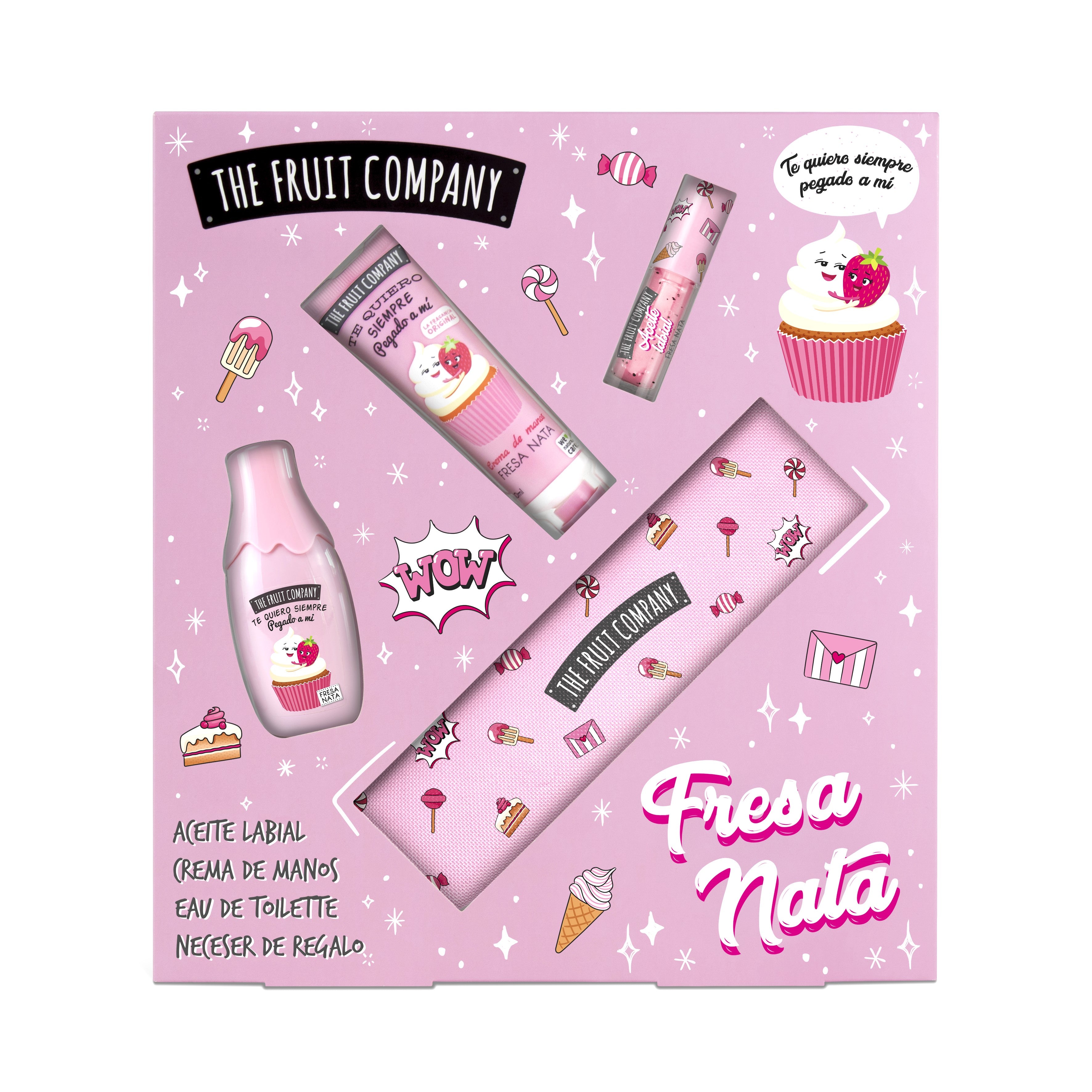 Pack Fresa Nata Colonia + Aceite Labial + Crema de Manos