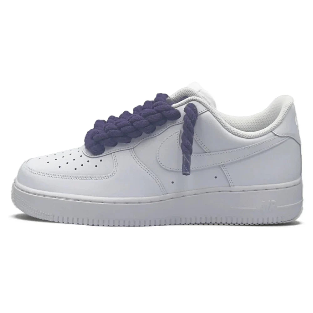 AF1 WHITE - PURPLE ROPE LACES