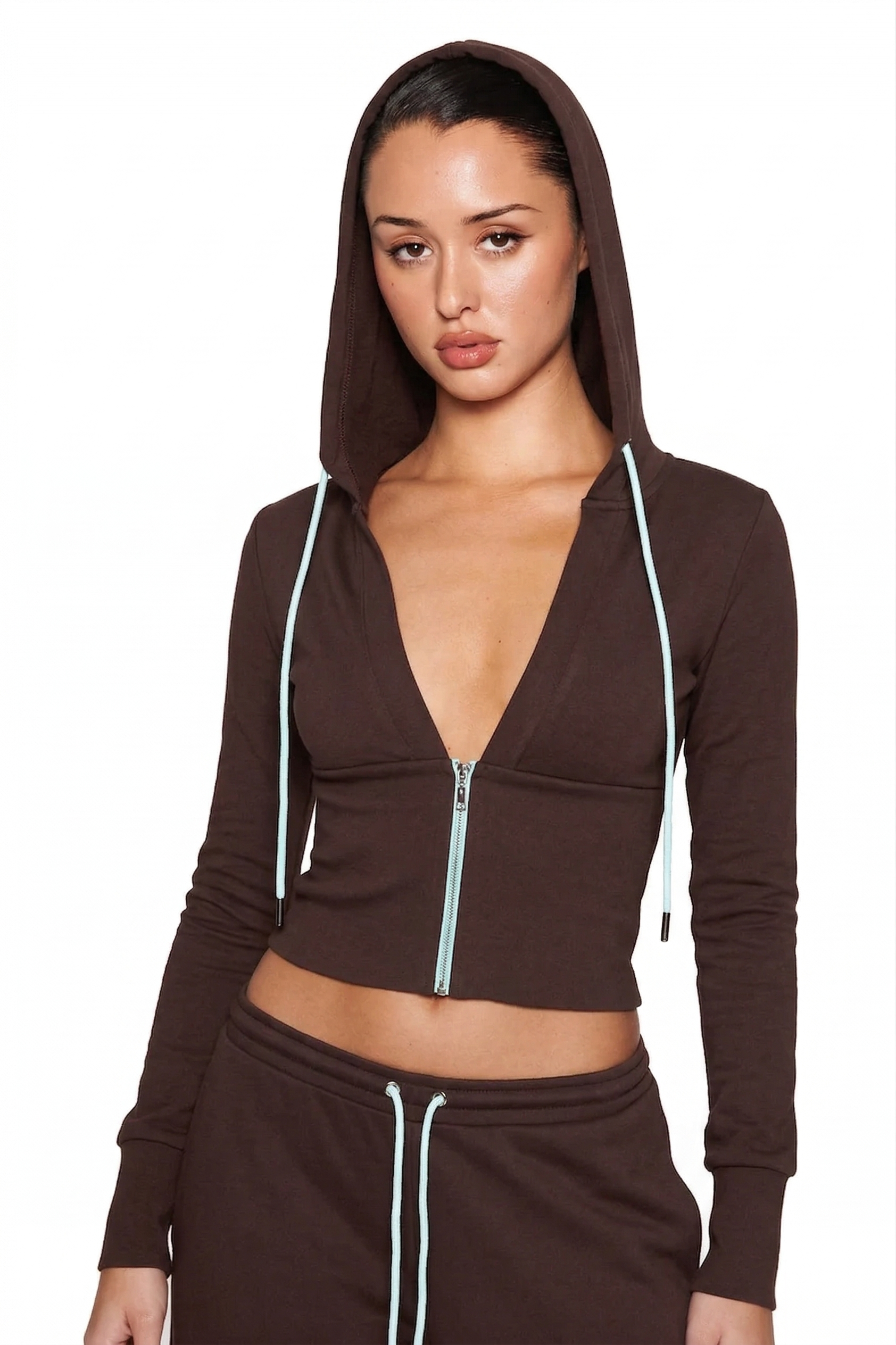 ARLO LONG SLEEVE TRACK JACKET - BROWN AND BLUE
