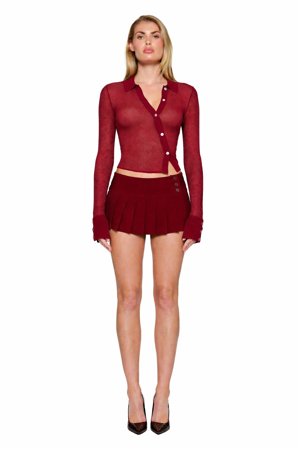 DAVINA TOP - WINE RED