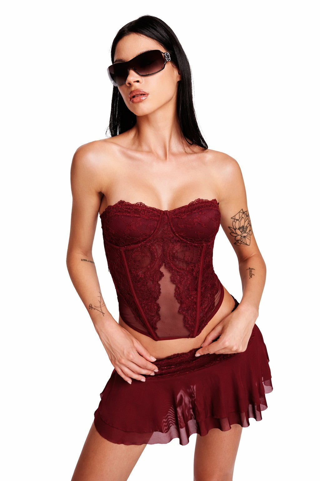 DEMIE CORSET - DEEP RED