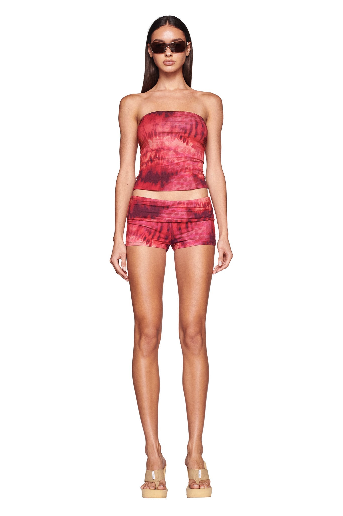 RHIANNON SHORT - RED : TATTOO : RIPPLE