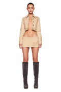 FAUNA JACKET - BEIGE : TAN DENIM