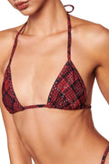 MARTINA BIKINI TOP - RED PLAID