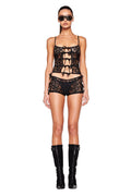 LYSANDRA SHORT - BLACK : LACE