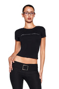 ODEZIA TOP - BLACK:DIAMONTE