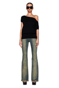 GISELLE SHORT SLEEVE TOP - BLACK