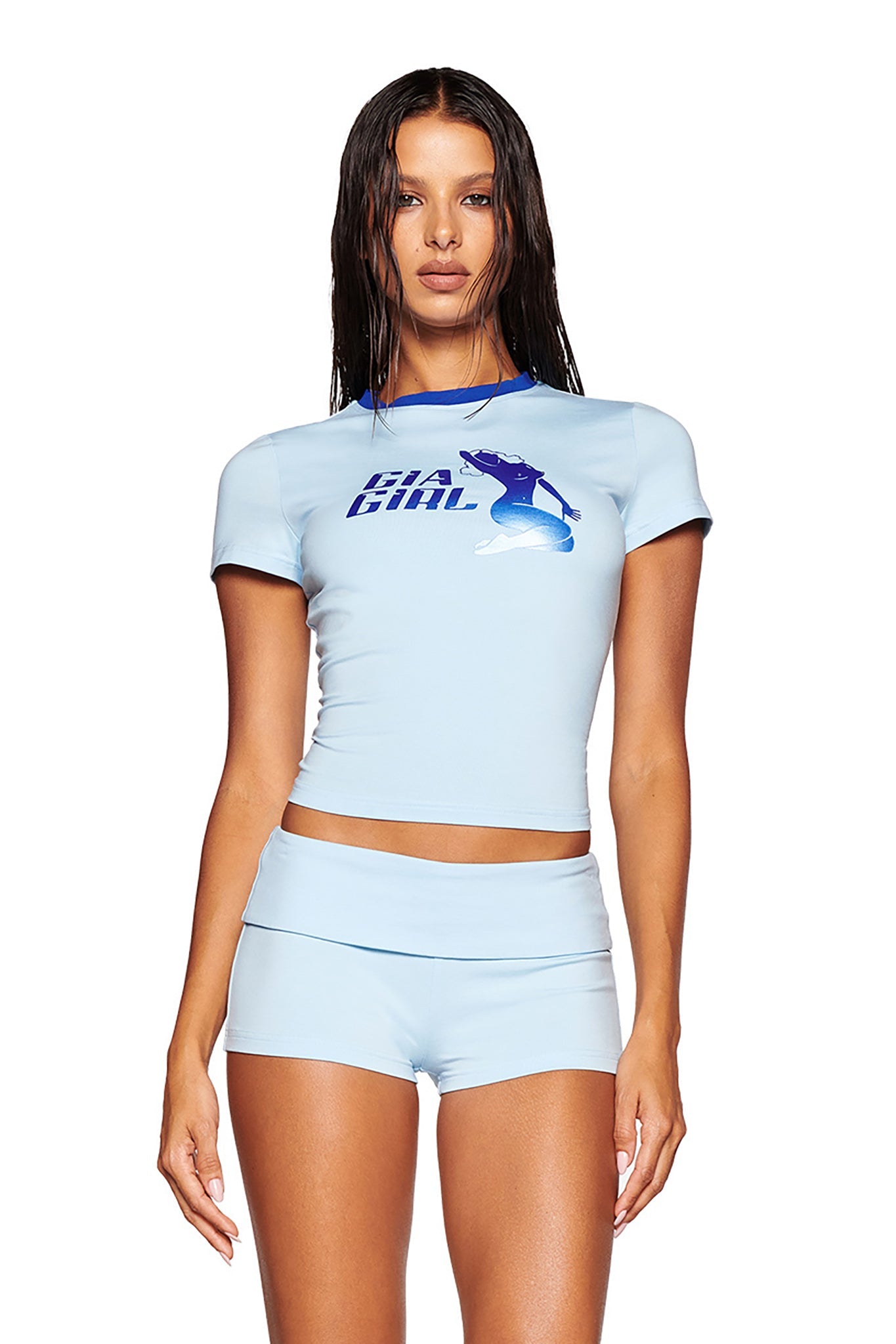 ZORA TOP - BLUE : POWDER BLUE