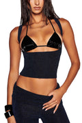 LAPIS TWO-PIECE TOP - BLUE : MIDNIGHT BLUE