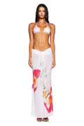 PURA MAXI SKIRT - WHITE : FLORAL