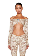 GERI TOP - NEUTRAL : LEOPARD : LEOPARD LIMBO