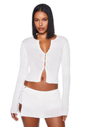 BLISS CARDIGAN - WHITE : SNOW WHITE