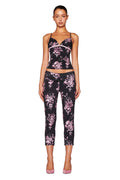 PENNY TANK - BLACK : FLORAL : BUNNY BOUQUET