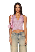 GEM HALTER TOP - PURPLE : LILAC