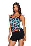 ASALIA TOP - AQUA LEOPARD