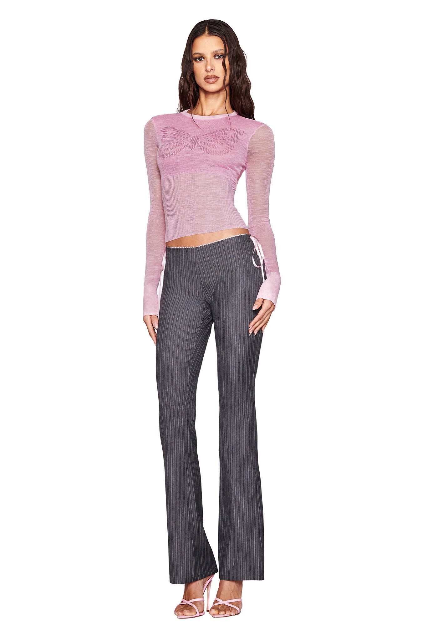 FLORIAN PANT - GREY : GREY PINSTRIPE