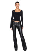 NEAVAH PU PANT - BLACK