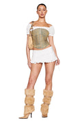 JOSLIN TWO PIECE CORSET - BEIGE : TAN WASH