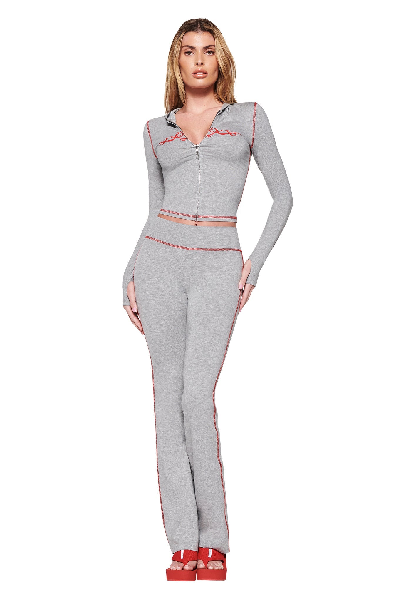 BLARE HOODIE - GREY : DOVE GREY