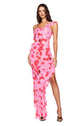 JULIETTA MAXI DRESS - PINK : PEACH PRETTY PETAL