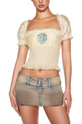 CLOVER TOP - YELLOW