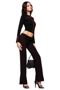 RONAN PANT - BLACK AND RED PINSTRIPE