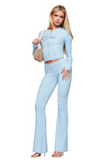 BLARE KNIT TRACKPANT - BLUE