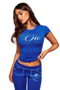 BLARE FORM TEE - COBALT FOIL