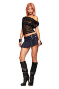 GISELLE LACE TOP - BLACK