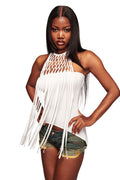 SIGLO MACRAME TUBE TOP - WHITE