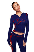 BLARE SPORT HOODIE AND HEADBAND - NAVY