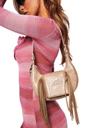 TIA BAG - TAN FRINGE