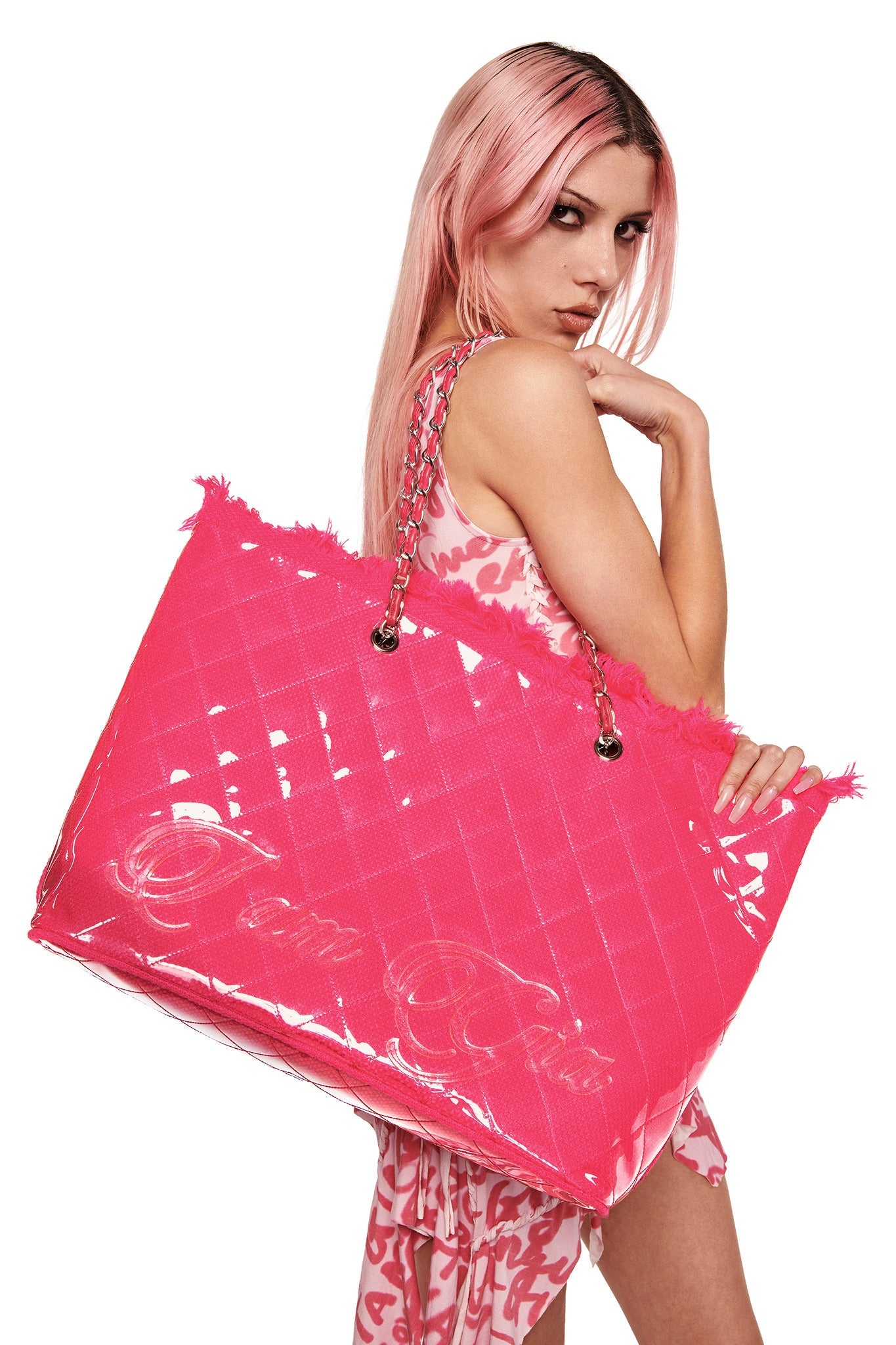 DANNI TOTE BAG - HOT PINK