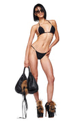 AVA G-STRING BIKINI BOTTOM - SOLID BLACK