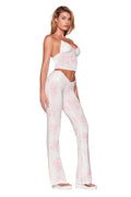 KENDRA PANT - WHITE : FLORAL: BUNNY BOUQUET