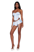 BRIDGET BUSTIER SHORT SET - BLUE