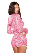 MIA SHORT - PINK : PINK LEOPARD
