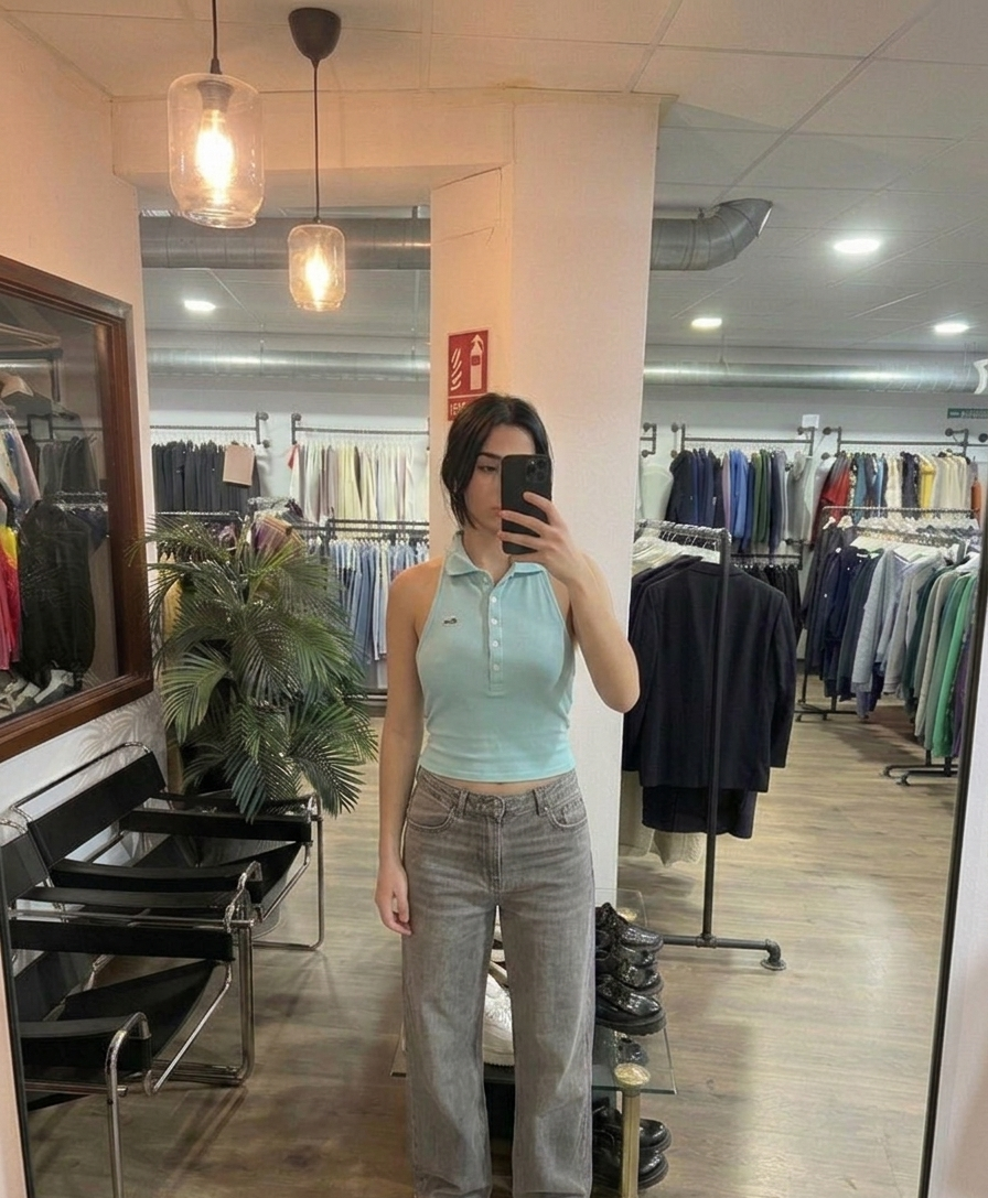 Lacoste top espalda abierta rework S